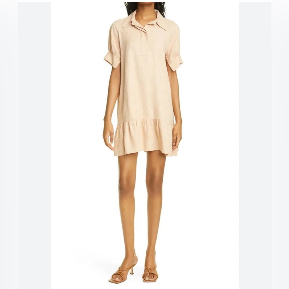 Baum and Pferdgarten Audelia Cheetah Puff Sleeve Dress Size 38 US 6 (medium)